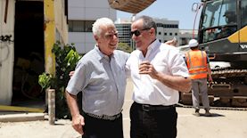 מאיר שמיר וגורג חורש, צילום: באדיבות מבטח שמיר